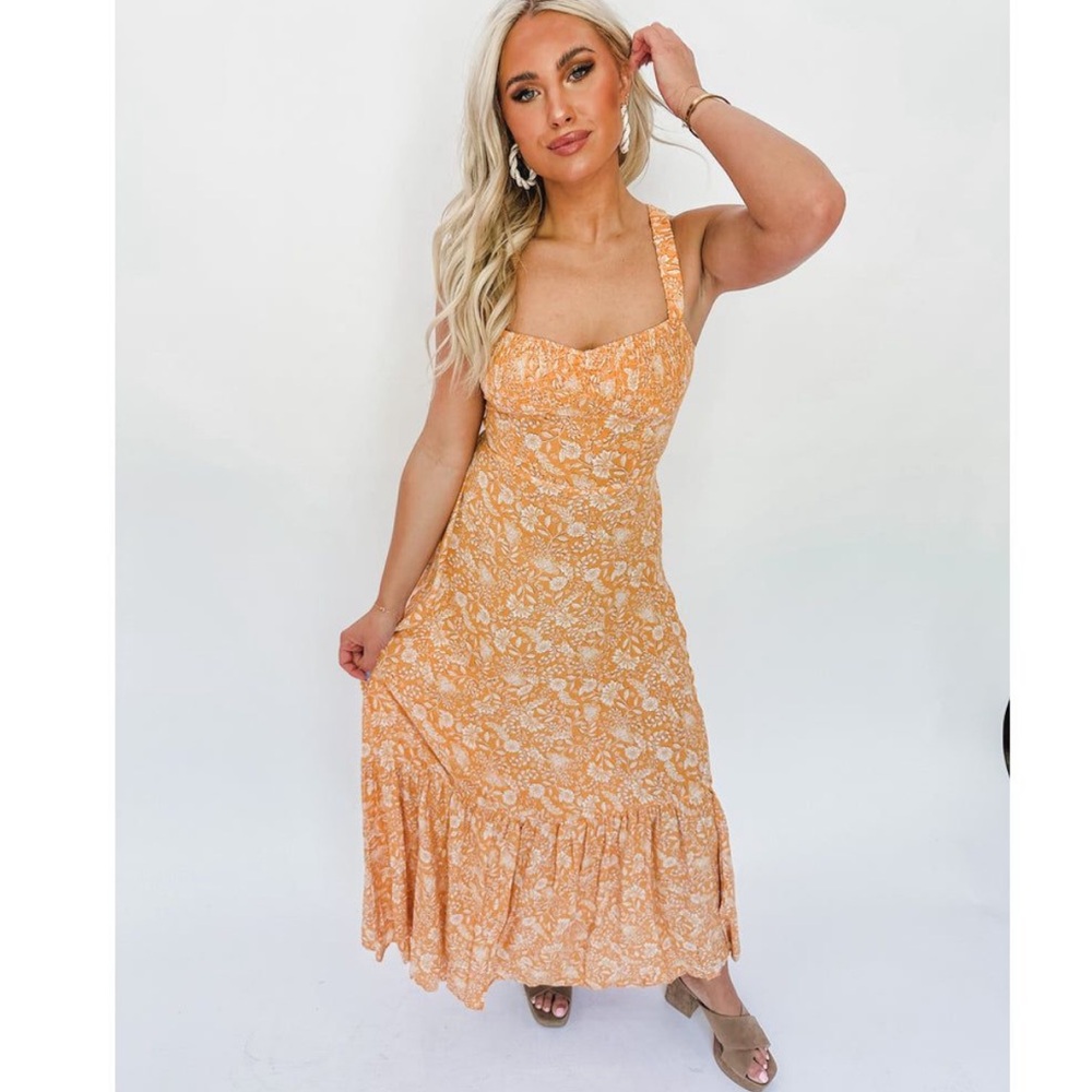 Orange Summer Maxi Dress